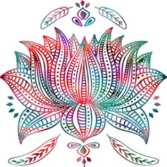 Lotus Feathers Boho Watercolor Play Mat (rectangle) by Salman4z