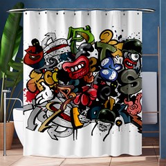 Mural Graffiti Paint Shower Curtain 60  X 72  (medium)  by Salman4z
