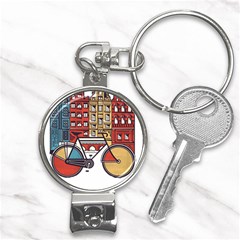 Amsterdam Graphic Design Poster Illustration Nail Clippers Key Chain by Salman4z