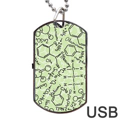 Multicolored Chemical Bond Illustration Chemistry Formula Science Dog Tag Usb Flash (two Sides) by Salman4z