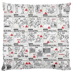 White Printer Paper With Text Overlay Humor Dark Humor Infographics Large Cushion Case (two Sides) by Salman4z