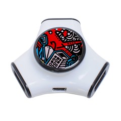 Multicolored Doodle Art Street Art 3-port Usb Hub by Salman4z
