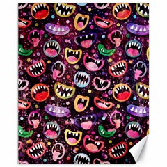 Funny Monster Mouths Canvas 11  X 14  by Salman4z