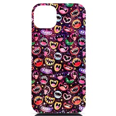 Funny Monster Mouths Iphone 14 Plus Black Uv Print Case by Salman4z