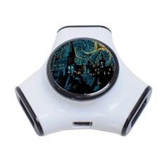 Hogwarts Castle Van Gogh 3-port Usb Hub by Salman4z