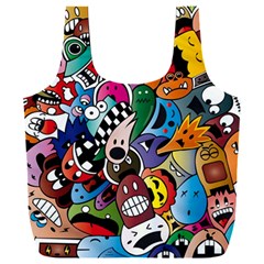 Cartoon Explosion Cartoon Characters Funny Full Print Recycle Bag (xxl) by Salman4z