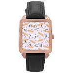 Medicine Rose Gold Leather Watch  Front