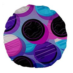 Cookies Chocolate Cookies Sweets Snacks Baked Goods Large 18  Premium Round Cushions by Jancukart