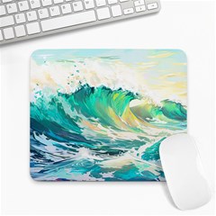 Waves Ocean Sea Tsunami Nautical 90 Large Mousepad by Jancukart