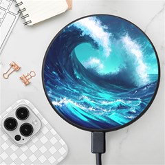 Tsunami Tidal Wave Ocean Waves Sea Nature Water Wireless Fast Charger(black) by Jancukart