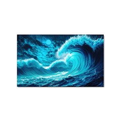 Waves Ocean Sea Tsunami Nautical 3 Sticker Rectangular (10 Pack) by Jancukart