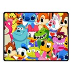 Illustration Cartoon Character Animal Cute Two Sides Fleece Blanket (Small) 45 x34  Blanket Back