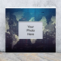 Vintage World Map Illustration Artwork Water Drop Digital Art Arts White Wall Photo Frame 5  X 7  by Sudheng