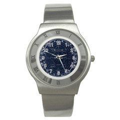 Vintage Astrology Poster Stainless Steel Watch by ConteMonfrey