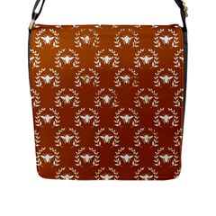Brown Golden Bees Flap Closure Messenger Bag (l) by ConteMonfrey