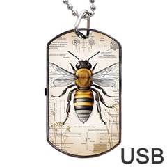Bee Beekeeping Dog Tag Usb Flash (two Sides) by Simbadda