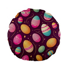 Easter Eggs Egg Standard 15  Premium Flano Round Cushions by Ravend