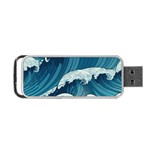 Waves Ocean Sea Pattern Water Tsunami Rough Seas Portable USB Flash (Two Sides) Front