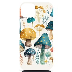 Mushroom Forest Fantasy Flower Nature Iphone 14 Plus Black Uv Print Case by Uceng