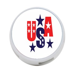 Usa Stars Fourth Of July Symbol America Usa Stars 4-port Usb Hub (one Side) by Wegoenart