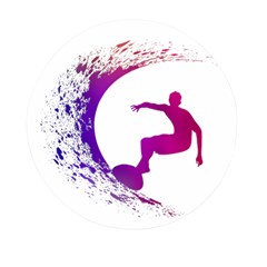 Wave Surfer Surfing Sport Athlete Water Sea Mini Round Pill Box (pack Of 3) by Wegoenart