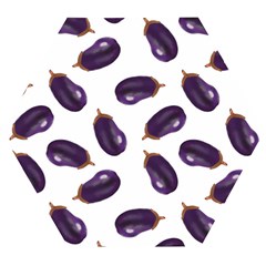 Eggplant Wooden Puzzle Hexagon by SychEva