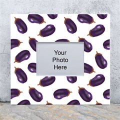 Eggplant White Wall Photo Frame 5  X 7  by SychEva