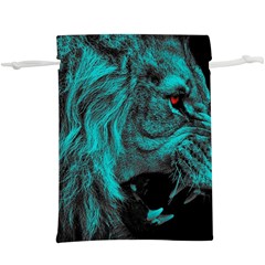 Angry Male Lion Predator Carnivore Lightweight Drawstring Pouch (xl) by Salman4z