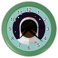 Astronaut Space Astronomy Universe Color Wall Clock by Salman4z
