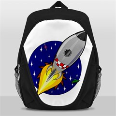 Rocket Ship Launch Vehicle Moon Backpack Bag by Salman4z