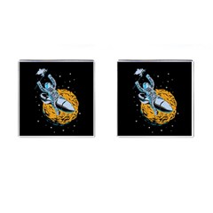 Astronaut Planet Space Science Cufflinks (square) by Salman4z