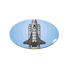 Rocket Shuttle Spaceship Science Sticker Oval (10 Pack) by Salman4z