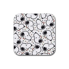 Dog Pattern Rubber Coaster (square) by Salman4z