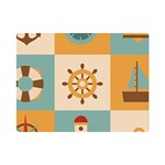 Nautical Elements Collection Premium Plush Fleece Blanket (Mini) 35 x27  Blanket Front