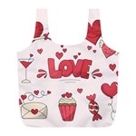 Hand Drawn Valentines Day Element Collection Full Print Recycle Bag (L) Front