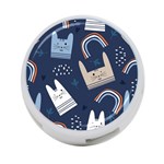 Colorful Cute Cat Seamless Pattern 4-Port USB Hub (Two Sides) Front