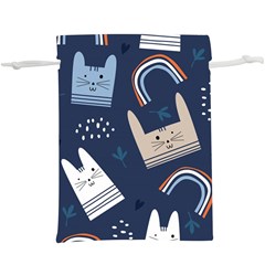 Colorful Cute Cat Seamless Pattern Lightweight Drawstring Pouch (xl) by Salman4z