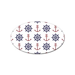 Nautical Seamless Pattern Sticker Oval (100 Pack) by Salman4z