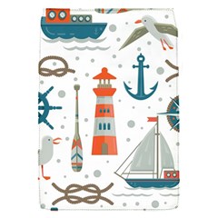 Nautical Elements Pattern Background Removable Flap Cover (s) by Salman4z