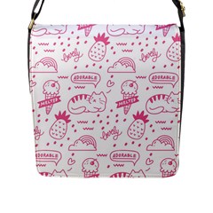 Cute-girly-seamless-pattern Flap Closure Messenger Bag (l) by Salman4z
