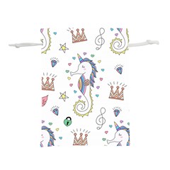 Seamless-pattern-cute-unicorn-cartoon-hand-drawn Lightweight Drawstring Pouch (l) by Salman4z