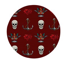 Tattoo-old-school-background-pattern Mini Round Pill Box (pack Of 3) by Salman4z
