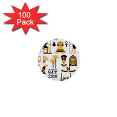 Egypt-symbols-decorative-icons-set 1  Mini Buttons (100 Pack)  by Salman4z