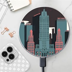 New York City Nyc Skyline Cityscape Wireless Fast Charger(white) by Ravend