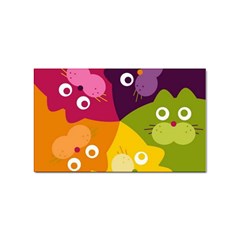 Colorful Cats Sticker (rectangular) by Sparkle