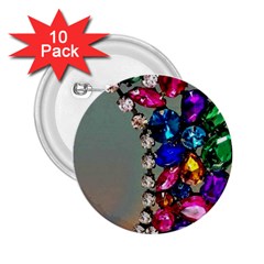 Colorful Diamonds 2 25  Buttons (10 Pack)  by Sparkle