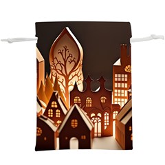 Gingerbread House Gingerbread Christmas Xmas Winter Lightweight Drawstring Pouch (xl) by Ravend