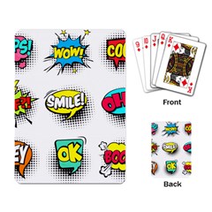 Set-colorful-comic-speech-bubbles Playing Cards Single Design (rectangle) by Salman4z