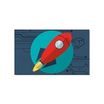 Rocket-with-science-related-icons-image Sticker Rectangular (100 pack) Front