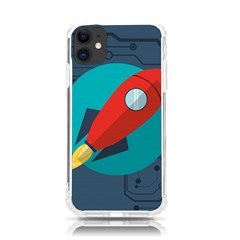 Rocket-with-science-related-icons-image Iphone 11 Tpu Uv Print Case by Salman4z